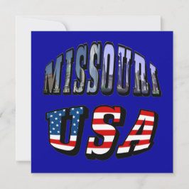 Missouri Bild och USA Text Inbjudningar
