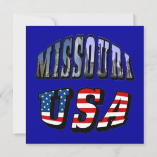Missouri Bild och USA Text Inbjudningar