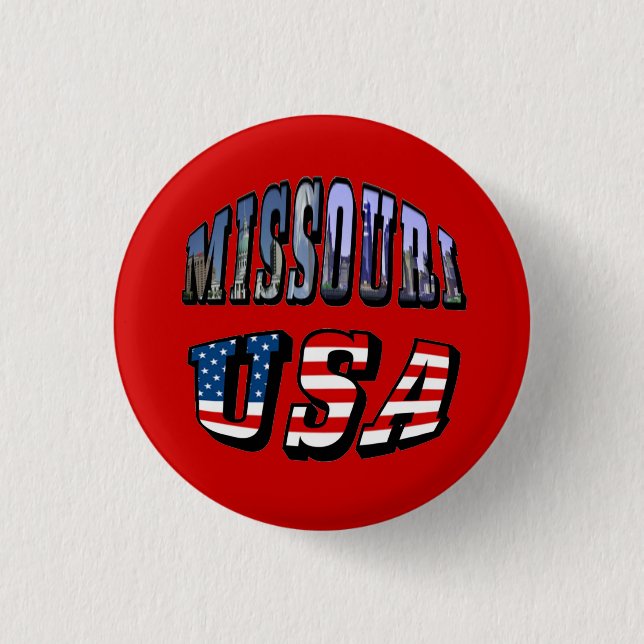 Missouri Bild och USA Text Knapp (Framsida)