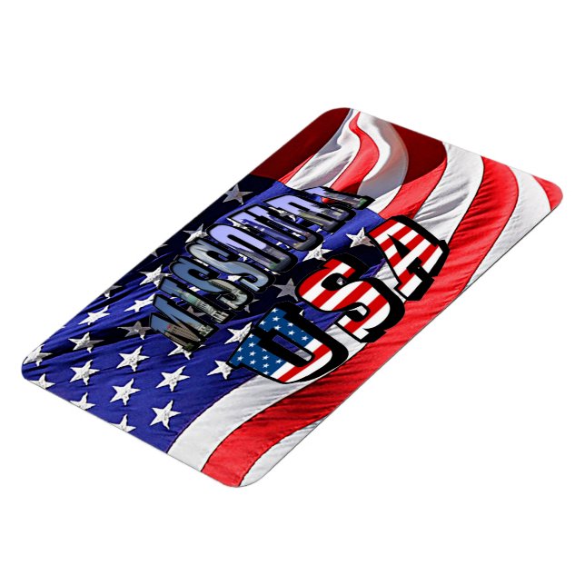 Missouri Bild och USA Text Magnet (Vänstra Sidan)