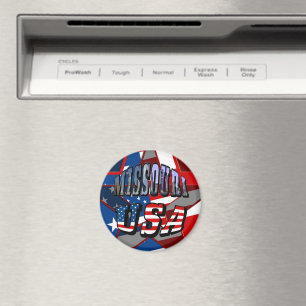 Missouri Bild och USA Text Magnet