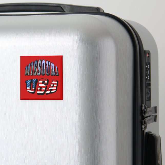 Missouri Bild och USA Text Magnet (In Situ (Luggage))