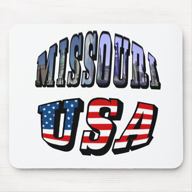 Missouri Bild och USA Text Musmatta (Framsidan)