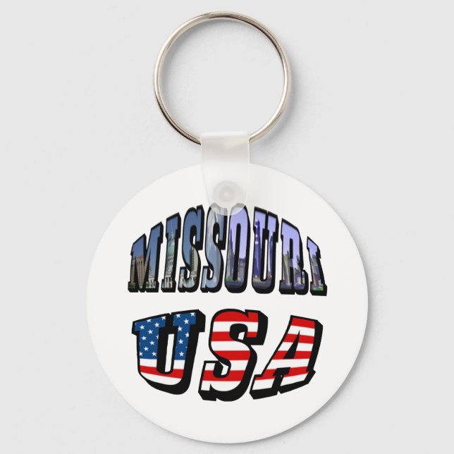 Missouri Bild och USA Text Nyckelring (Framsida)