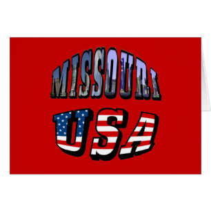 Missouri Bild och USA Text OBS Kort