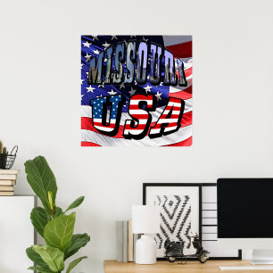 Missouri Bild och USA Text Poster