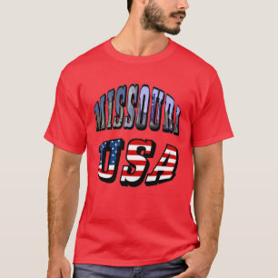 Missouri Bild och USA Text Shirt Tee