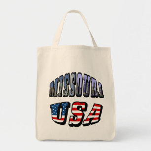 Missouri Bild och USA Text Tygkasse