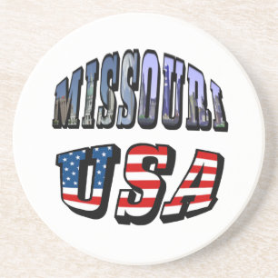 Missouri Bild och USA Text Underlägg Sandsten