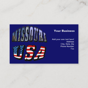 Missouri Bild och USA Text Visitkort