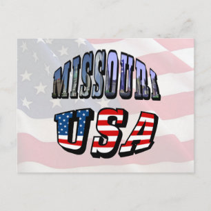 Missouri Bild och USA Text Vykort