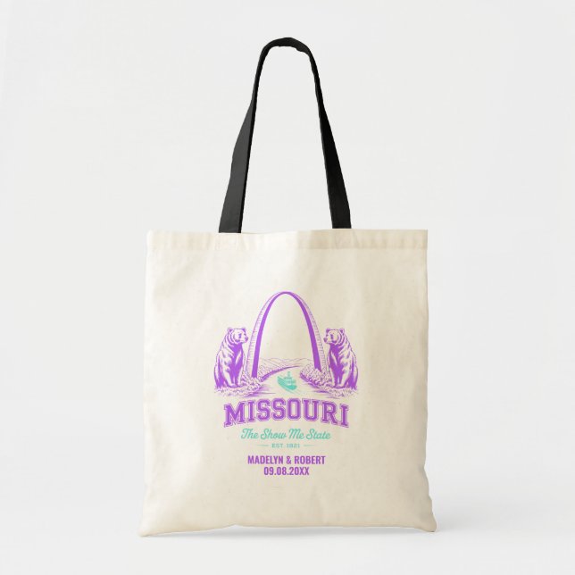 Missouri Bröllop Welcome Bag, Staten Kärlek Tygkasse (Framsidan)