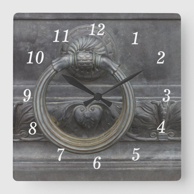 Missouri Capital Door Handle Wall Clock Fyrkantig Klocka (Framsida)