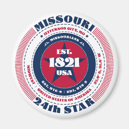 Missouri Circle Typography Souvenir Magnet