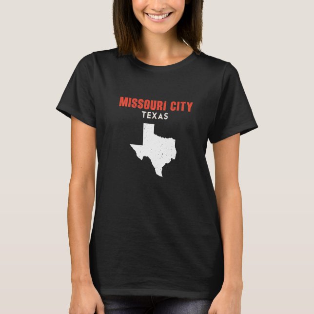 Missouri City Texas USA State America Travel Texan T Shirt (Framsida)