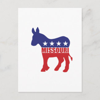 Missouri Democrat Donkey Vykort