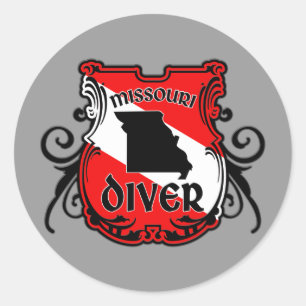 Missouri Diver Runt Klistermärke
