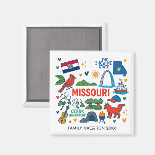 Missouri Familjeresa Minnessak Personlig Magnet