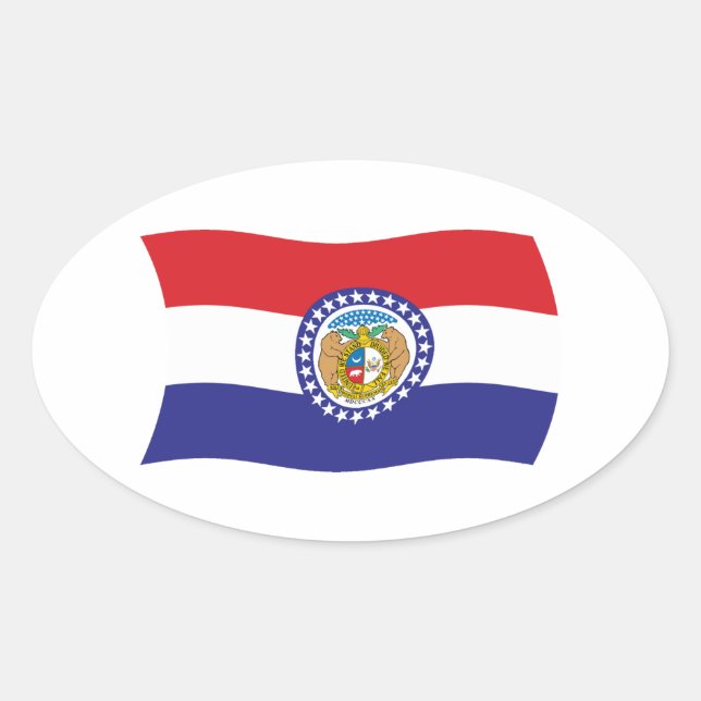 Missouri Flagg Klistermärke (Framsida)