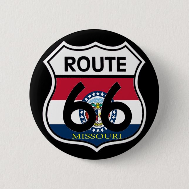 Missouri Flagga 66 Shield Knapp (Framsida)