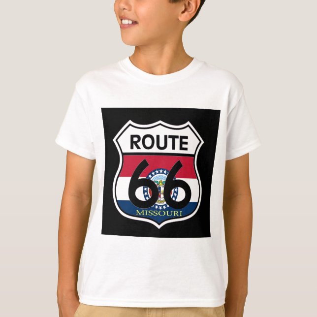 Missouri Flagga 66 Shield Tee Shirt (Framsida)