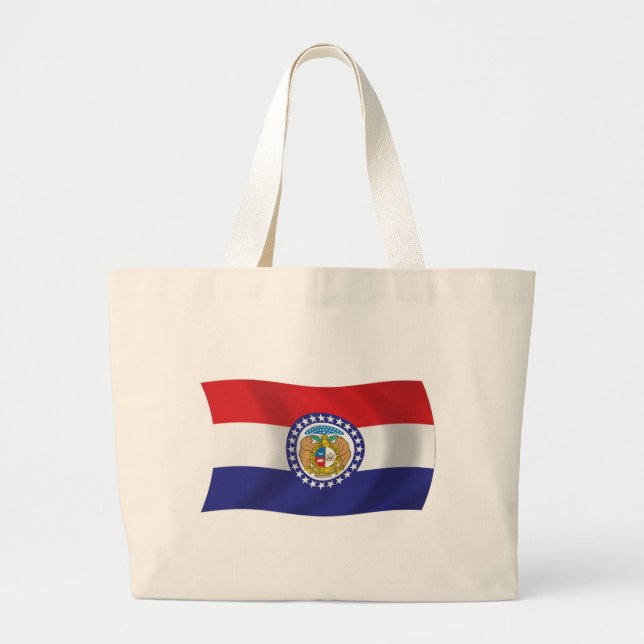 Missouri Flagga Handväskor Jumbo Tygkasse (Framsidan)