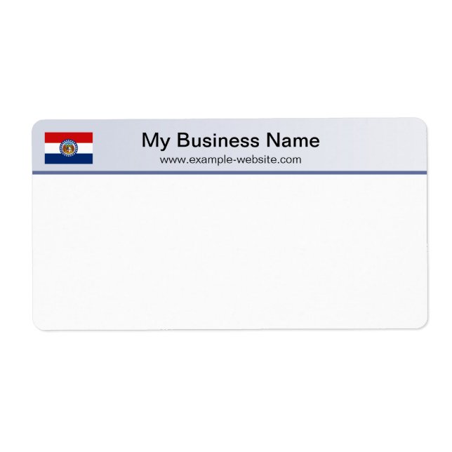 Missouri Flagga Header Shipping Label Fraktsedel (Framsidan)