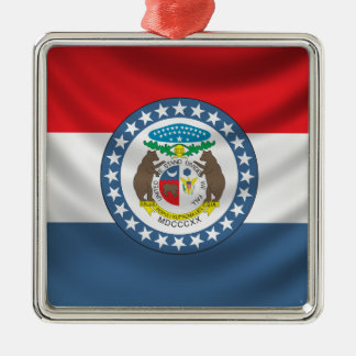 Missouri flagga julgransprydnad metall