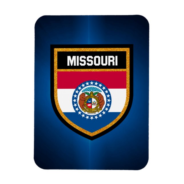 Missouri Flagga Magnet (Vertikal)