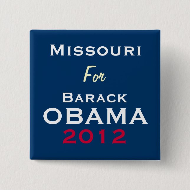 MISSOURI för den OBAMA 2012 kampanjen knäppas Knapp (Framsida)