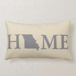 Missouri för hem statliga grå färg & kräm lumbarkudde