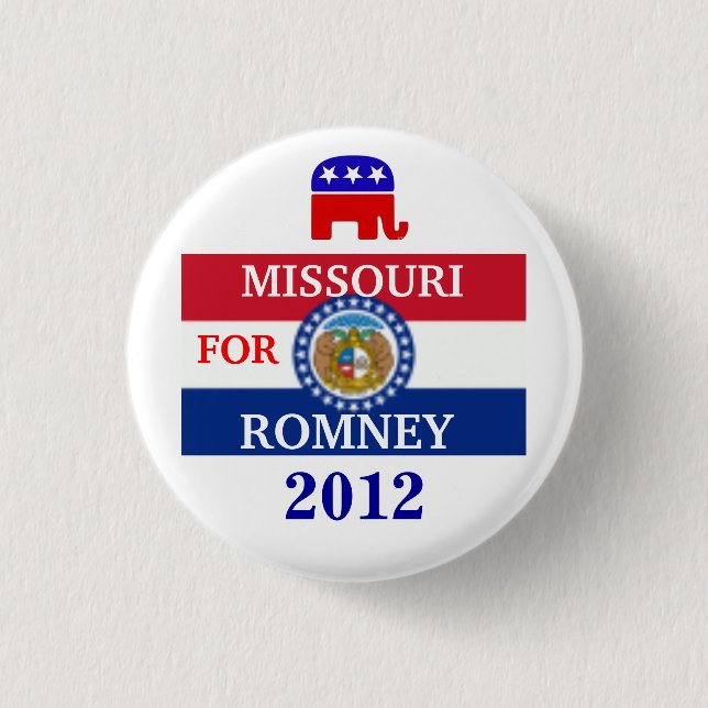 MISSOURI för Romney 2012 Knapp (Framsida)