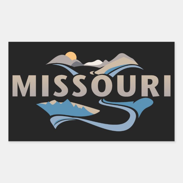 Missouri Förenta staterna Rektangulärt Klistermärke (Framsida)