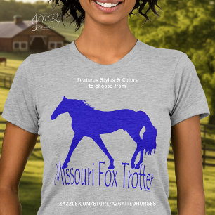 Missouri Fox Trotter Blue Silhouette T Shirt