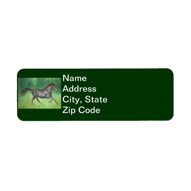 Missouri Fox Trotter Label Returadress Etikett (Framsidan)