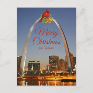 Missouri Gateway Arch God jul Helgdag Vykort