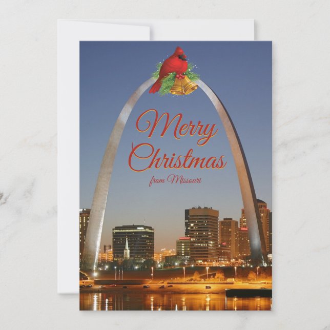 Missouri Gateway Arch God jul Julkort (Framsida)