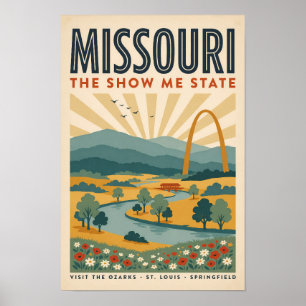 Missouri Gateway Arch Illustration Resa Konst Poster