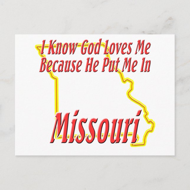 Missouri - Gud Kärlek Me Vykort (Framsida)