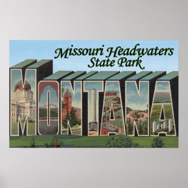 Missouri Headwater Park Montana Poster (Framsidan)