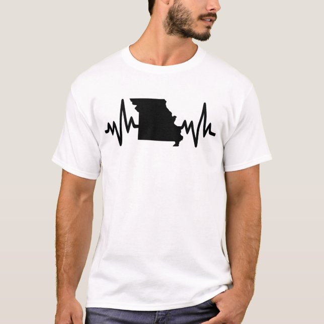  Missouri heartbeat design unisex T Shirt (Framsida)