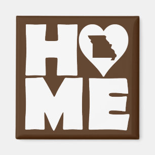 Missouri Hem Heart State Kylskåp Magnet