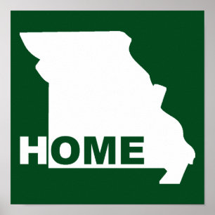 Missouri Hemmet Borta Från Statens Affisch Skylt