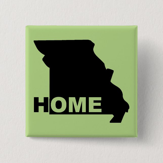 Missouri Home Away from State Button Badge Pin Knapp (Framsida)