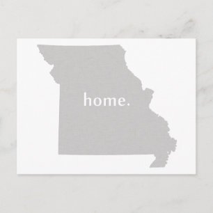 Missouri home silhouette State karta Vykort