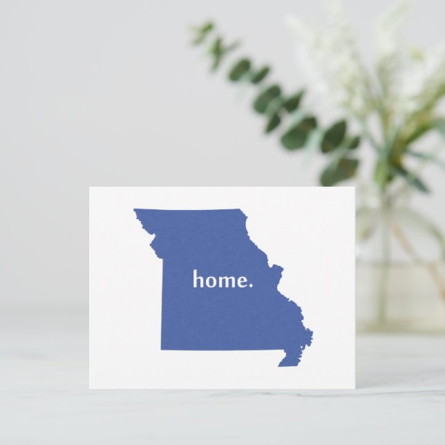 Missouri Home State Blue Vykort (Stående Fram)