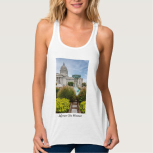 Missouri Huvudstad och Fontän Tanktop Linne Med Racerback