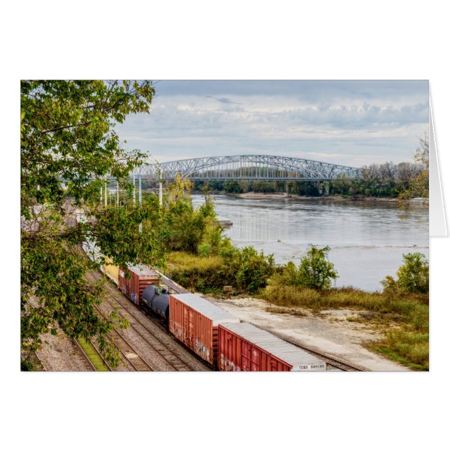 Missouri Huvudstad View Greeting Card OBS Kort (Framsidan Horizontal)