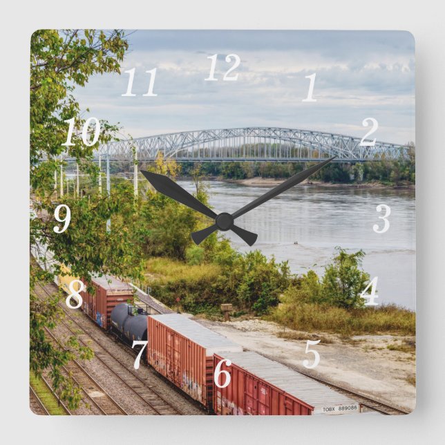 Missouri Huvudstad View Wall Clock Fyrkantig Klocka (Framsida)