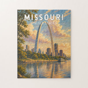 Missouri Illustration Resa Konst Vintage Pussel